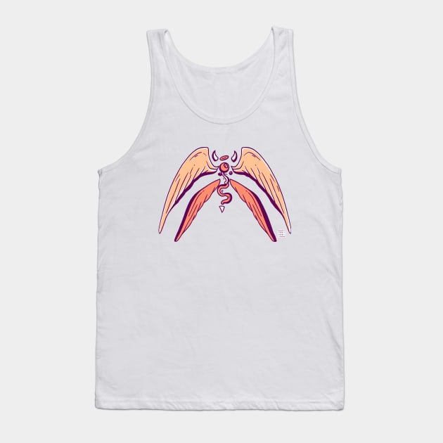 Peach Angel Eye Tank Top by kenallouis